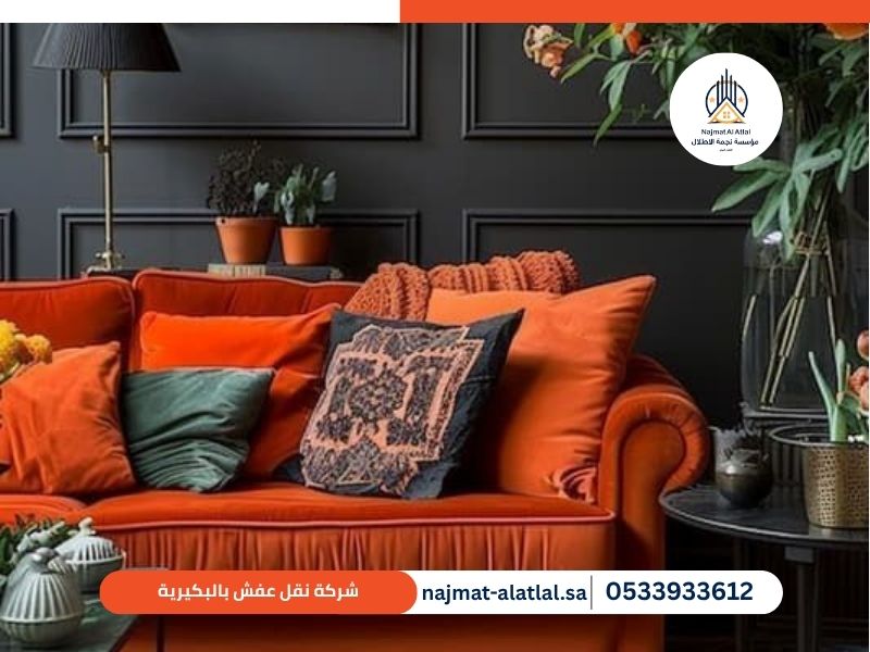 فريق نقل أثاث بالبكيرية يُغلّف الأثاث — شركة نقل عفش بالبكيرية نجمة الأطلال